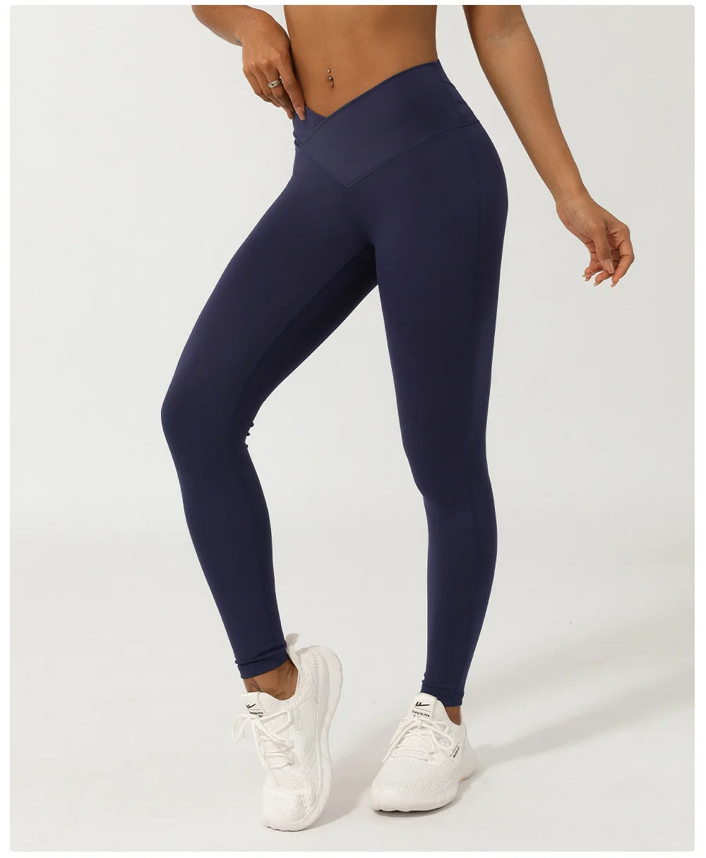 Women Sport Fitness Leggings High Waist Tights Elastic Sexy Yoga Pants Training Running Gym Quick Dry Breathable Leggings Female