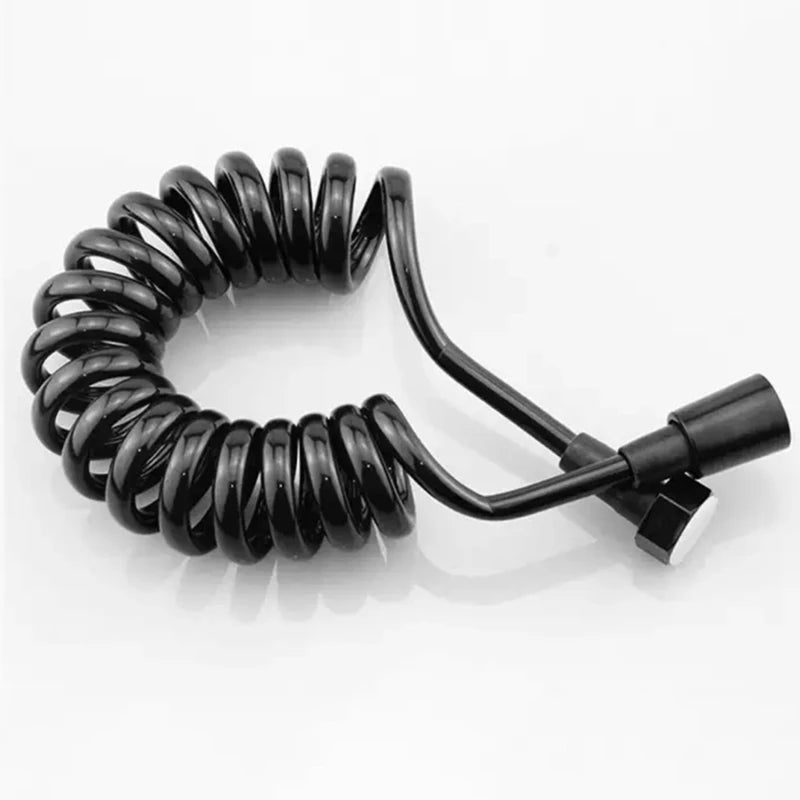 Mangueras de plomería para ducha de baño, lavadora, inodoro, pistola rociadora, cable telefónico, resorte telescópico, manguera de tubo blanco y negro, suministros para baños.