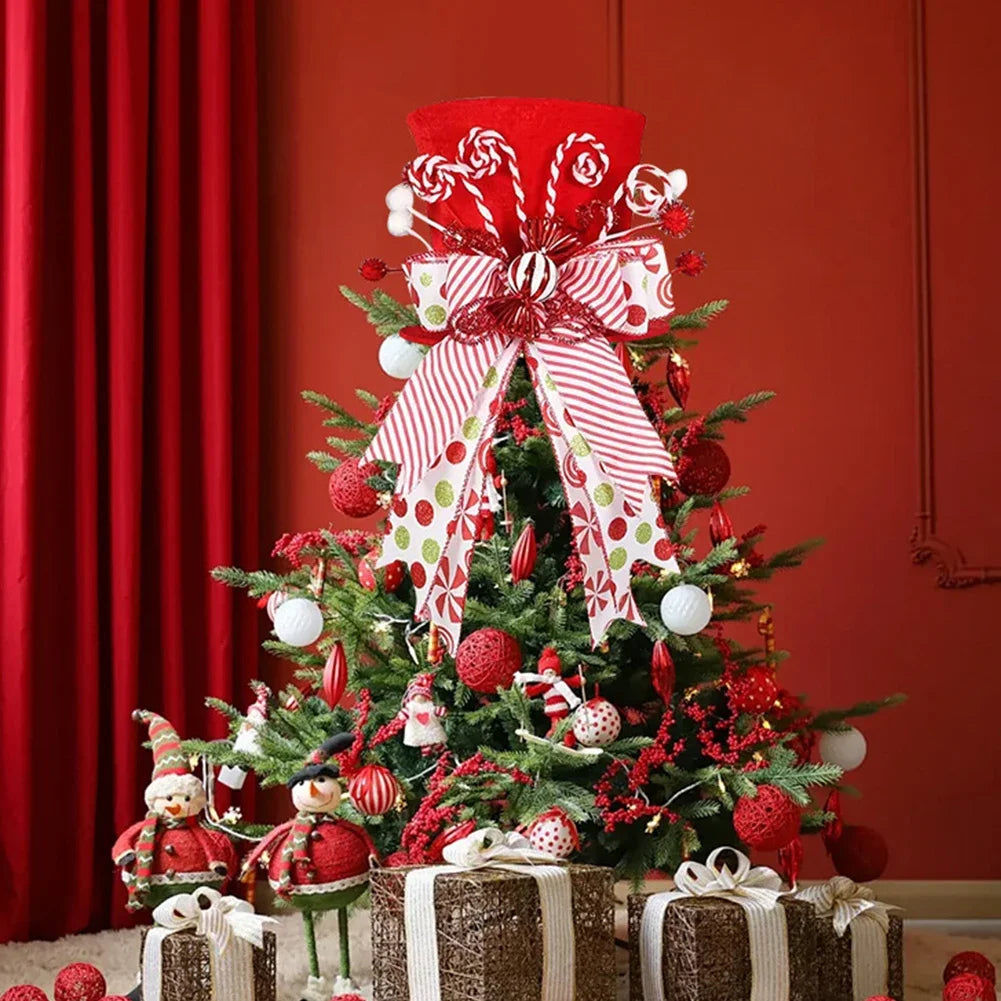 Decoración navideña roja y blanca para fiestas, accesorio festivo, gran centro de mesa para fiestas, uso versátil para la mesa festiva.