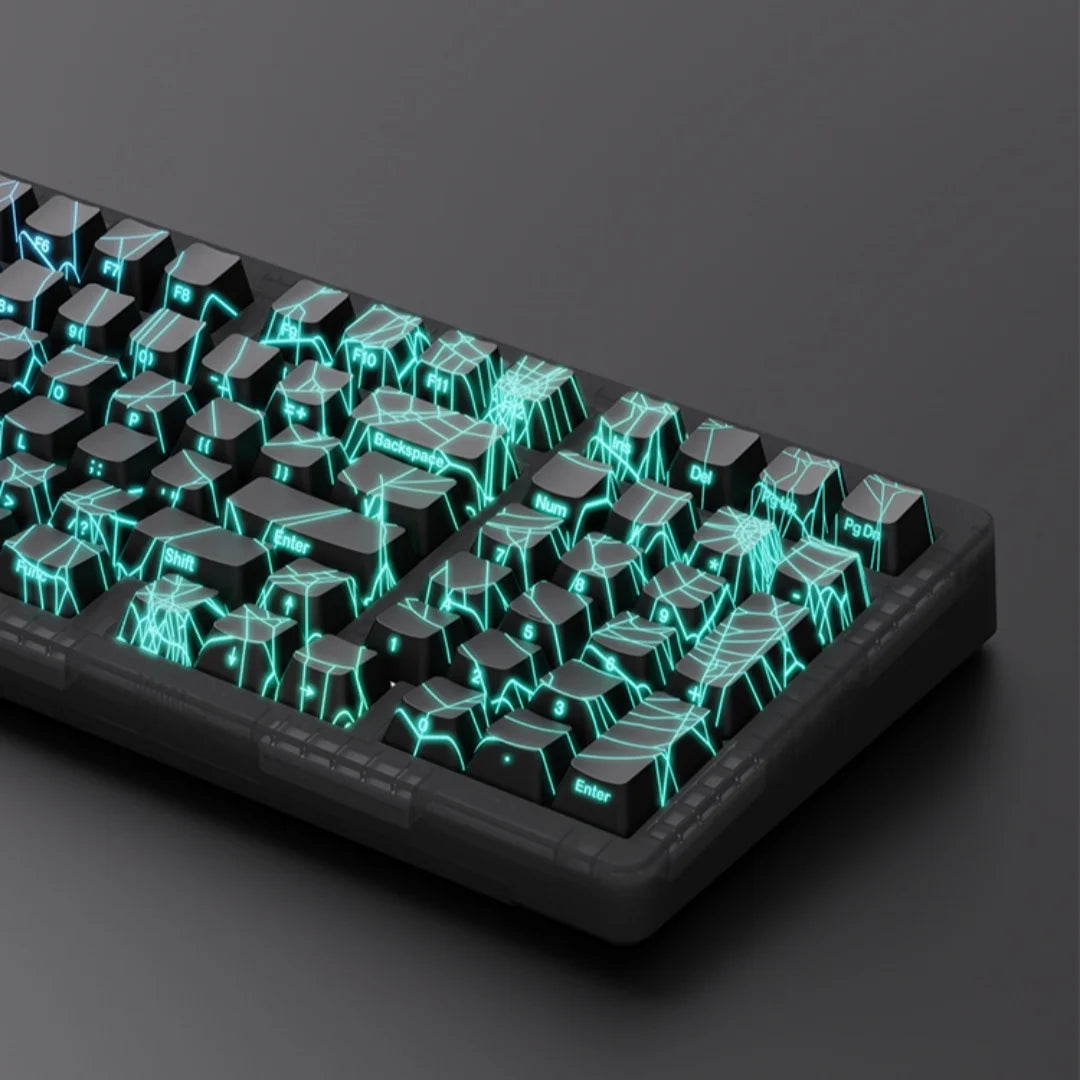 Teclado mecánico ZORNHER ZH980 Spider Web, inalámbrico, 2,4 G, Bluetooth, personalizado, para oficina, HIFI, silencioso.