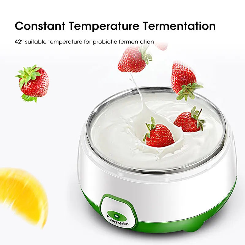 Mini yogurtera eléctrica de 1 l, automática, multifuncional, 220 V, para el hogar, máquina para fermentar yogur y natto.