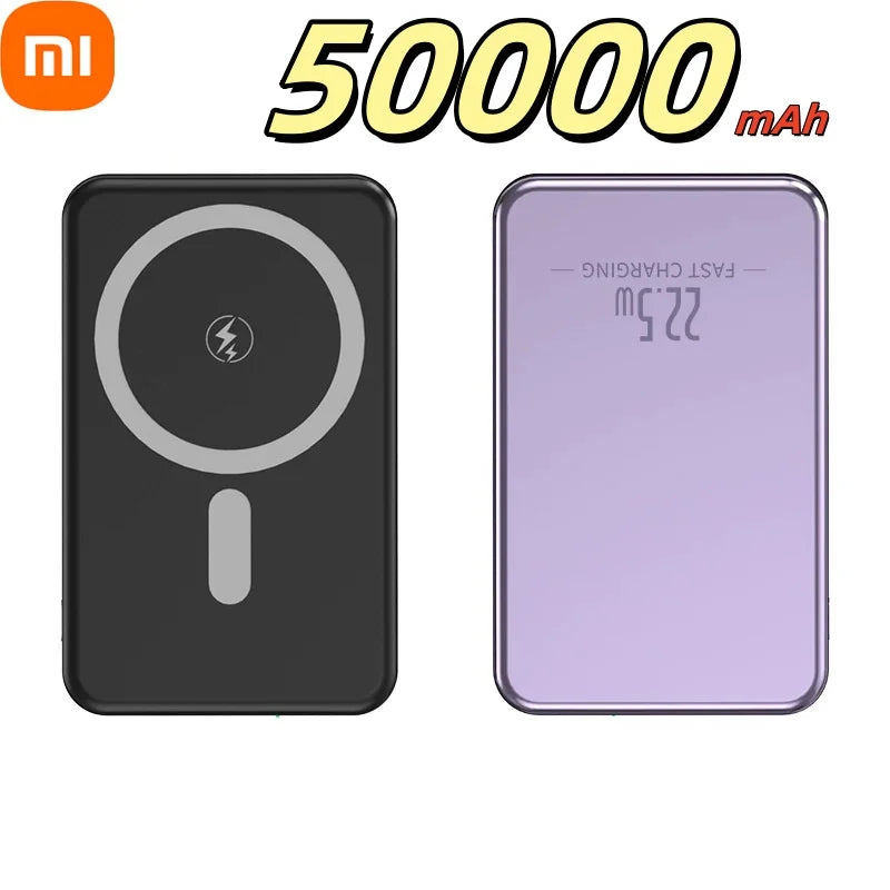Cargador portátil magnético ultrafino Xiaomi de 500.000 mAh y 22,5 W PD con carga ultrarrápida para iPhone y Samsung.