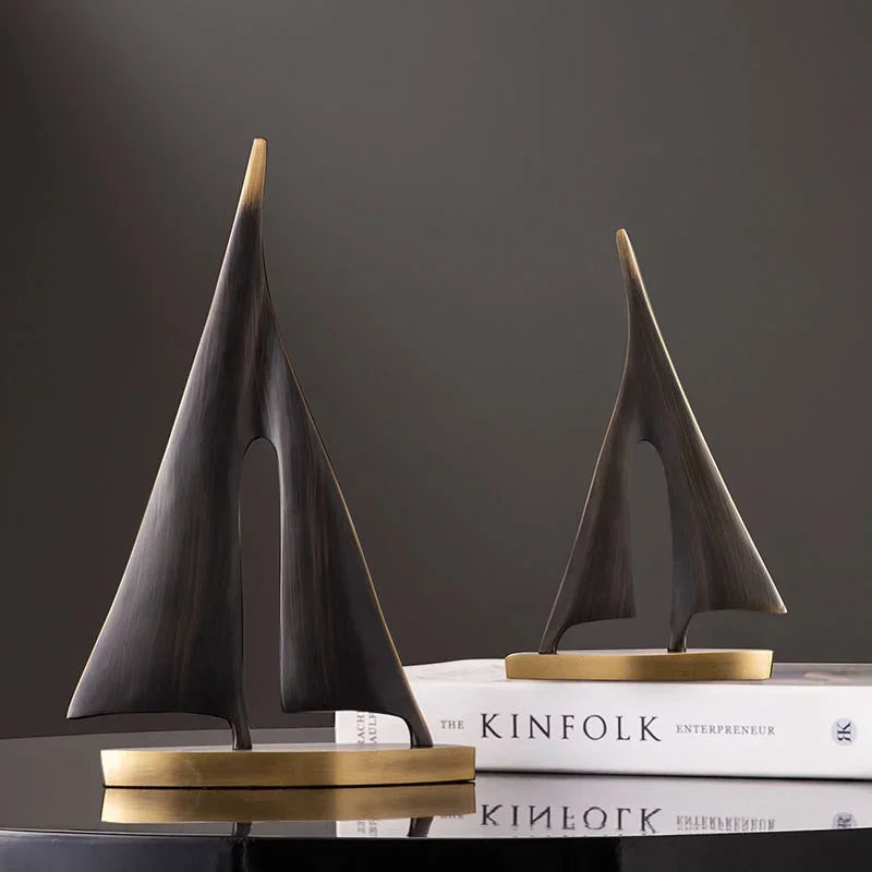 Adorno decorativo para el hogar con diseño de velero de vela suave, para sala de estar, dormitorio, escritorio, artesanía de resina, regalo