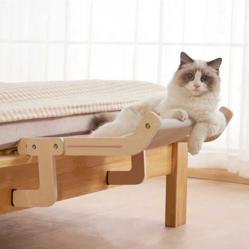Cama colgante para gatos, hamaca para ventana, sofá, muebles para el hogar, para interiores, lavable, asiento extraíble, cama de madera para dormir, percha con estantes