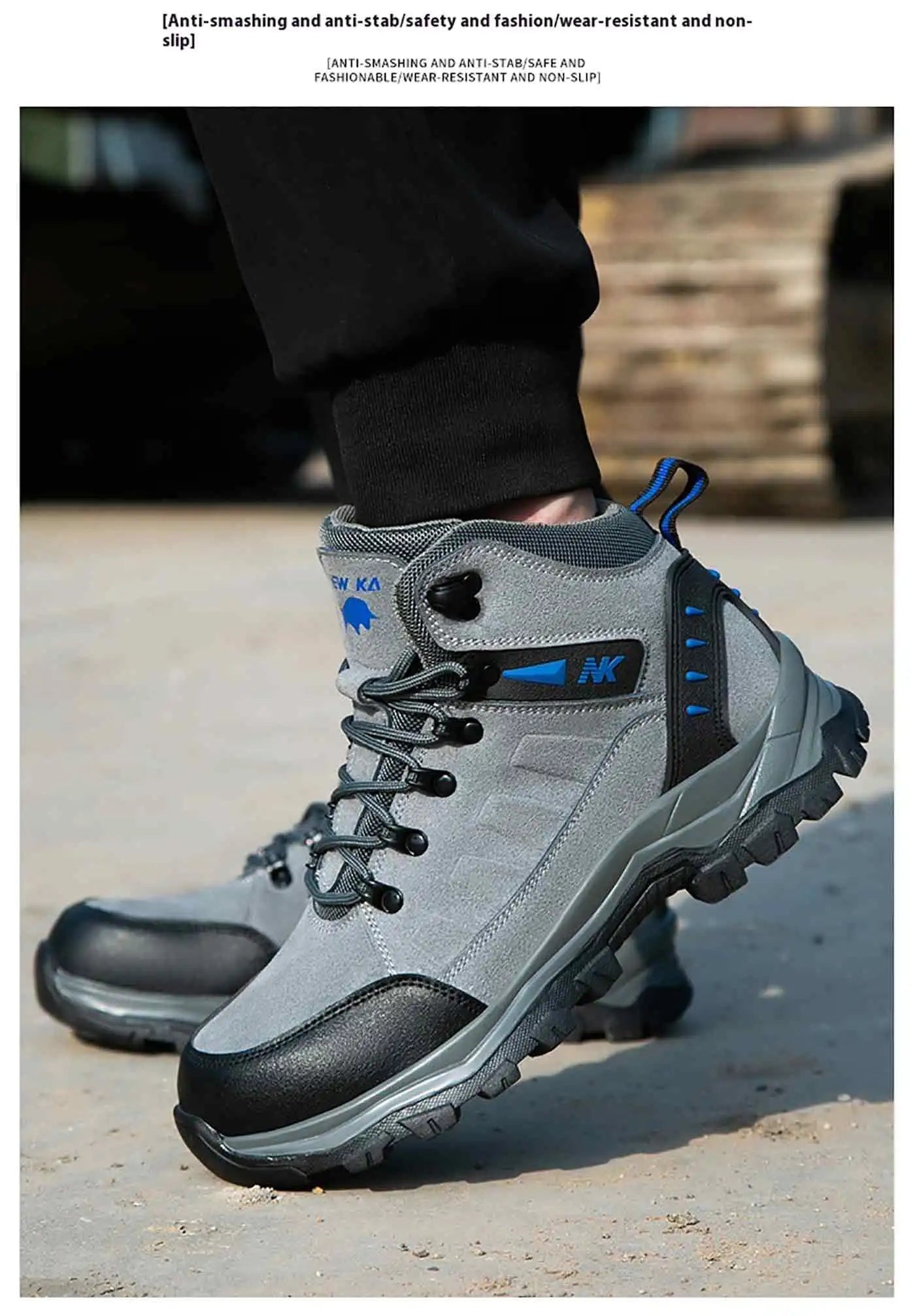 Los nuevos zapatos de protección laboral son anti-aplastamiento y anti-perforación, calzado cómodo y resistente para hombre, para otoño e invierno, ideal para la construcción.