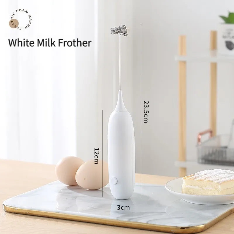 Batidor de huevos portátil con batería, mezclador automático de espuma para café y leche, herramientas de cocina