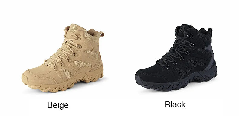 Upgraded Tactics Combat Training Boots Male Outdoors Camping Anti-wear Rapid Response Hiking Shoes Fishing Hunting Sneakers Men