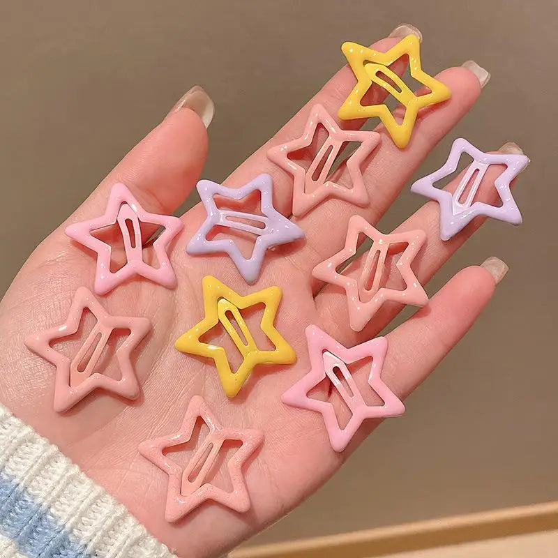 10 piezas de accesorios para el cabello para niñas, pinzas para el cabello para niños pequeños, horquillas para el cabello para niños, tocado lindo de color arcoíris, nuevo estilo