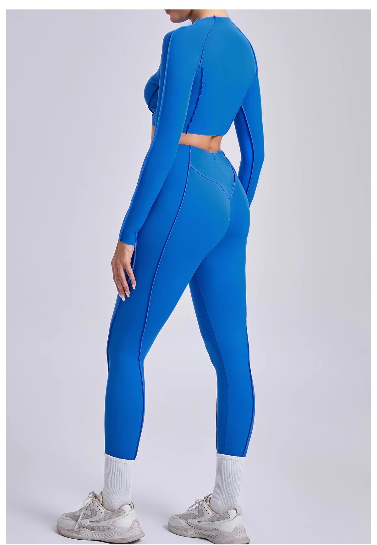 Yoga Set Workout Tracksuits 2 Pieces Gym Clothes Sportswear Yoga Suits For Women Fitness Set Sports Long Sleeved Gym Leggings
