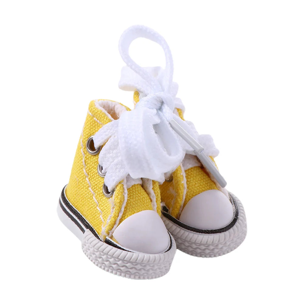 Accesorios para muñecas, zapatillas de 3,5 cm, minizapatos para niños, zapatos Blyth, zapatos de lona para muñecas, zapatos para muñecas BJD.