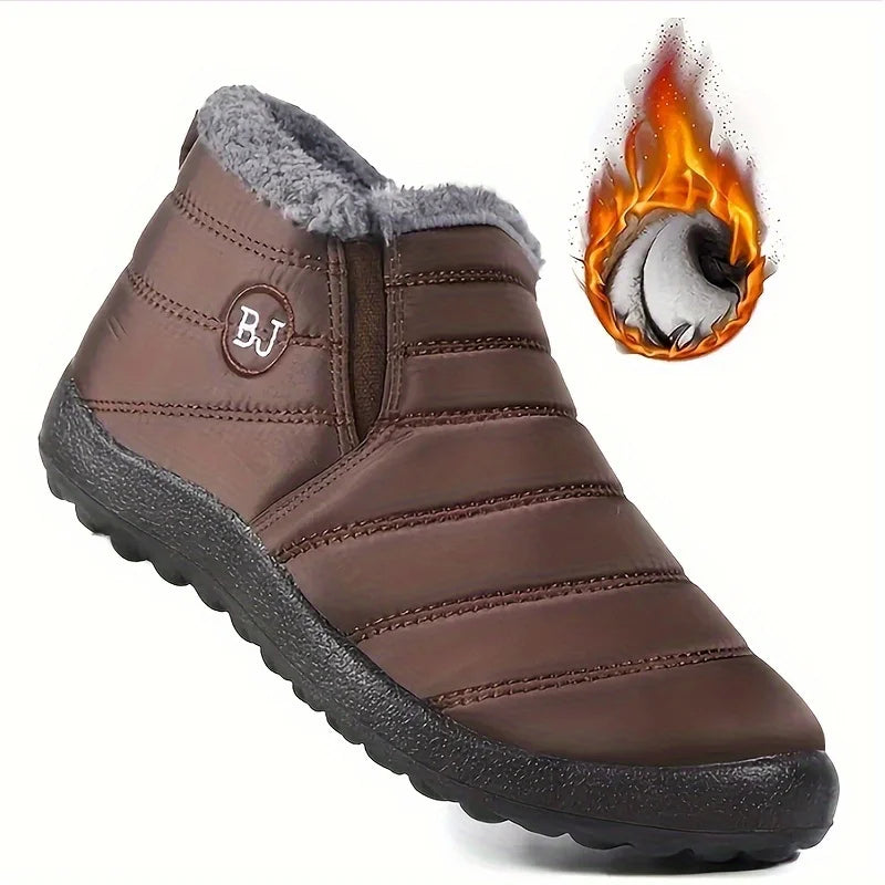 Botas de nieve impermeables, antideslizantes y cálidas para mujer, cómodas y de caña baja para senderismo.