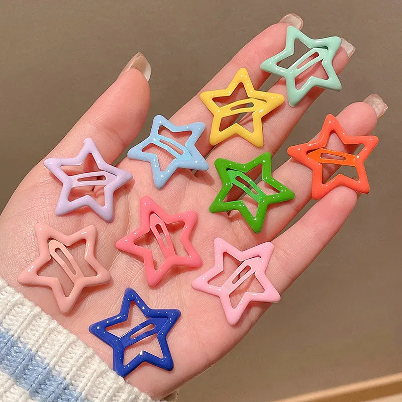 10 piezas de accesorios para el cabello para niñas, pinzas para el cabello para niños pequeños, horquillas para el cabello para niños, tocado lindo de color arcoíris, nuevo estilo
