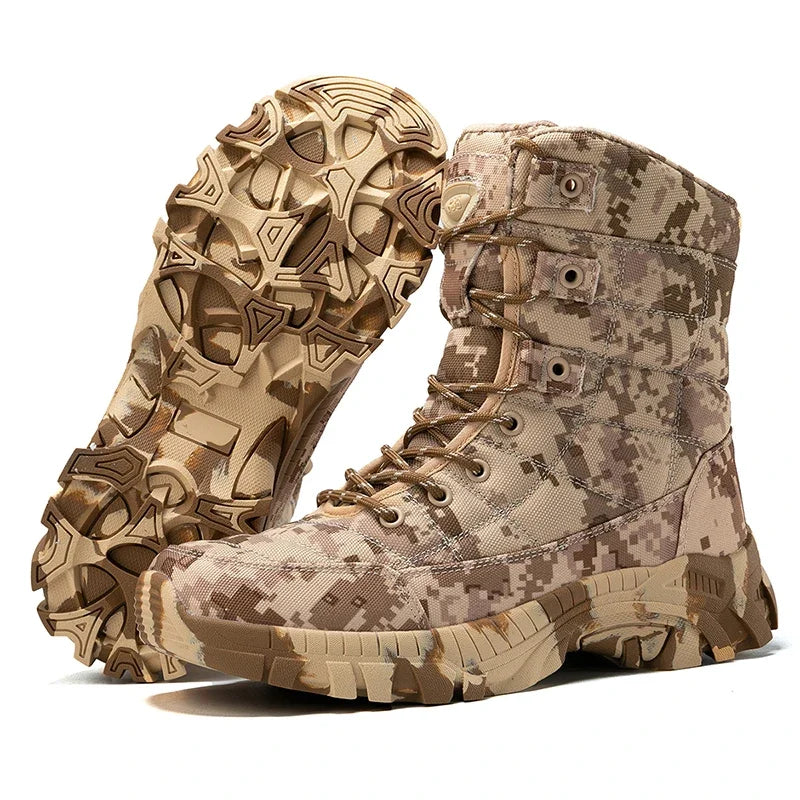 2024 Men boots Tactical Shoes High Top Hiking Durable  Anti-Slip Outdoor Climbing Trekking shoe Military Tactical Low Boots