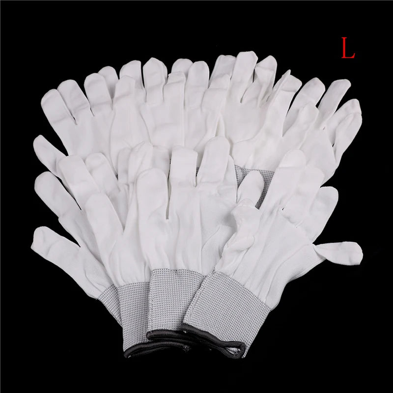 5 pares de guantes de trabajo electrónicos antiestáticos ESD, con palma recubierta de PU y dedos recubiertos, antideslizantes de PC para protección de dedos.