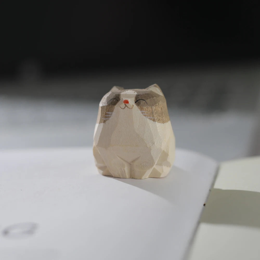 Adornos de madera tallados a mano, lindas estatuas de animales, favoritas de los amantes, decoración del hogar tallada a mano, adecuadas para