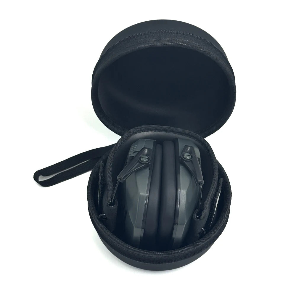 Orejeras tácticas de caza activa con estuche para disparar, protección auditiva electrónica, auriculares de caza con reducción de ruido