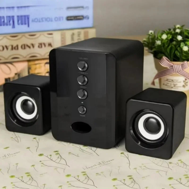 Barra de sonido estéreo 3D universal de rango completo para PC, subwoofer, bajos, música de DJ, altavoces de ordenador, USB, para portátil, teléfono y TV.