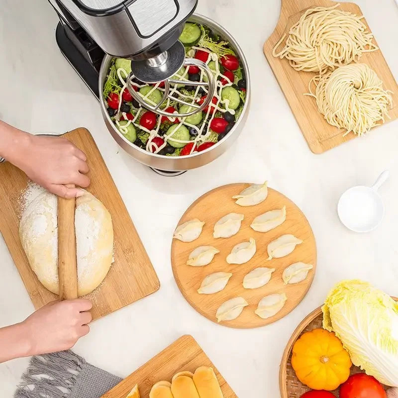 Máquina de chef multifuncional, mezcladora de masa totalmente automática con temporizador inteligente, batidora de huevos de escritorio para el hogar, comercial