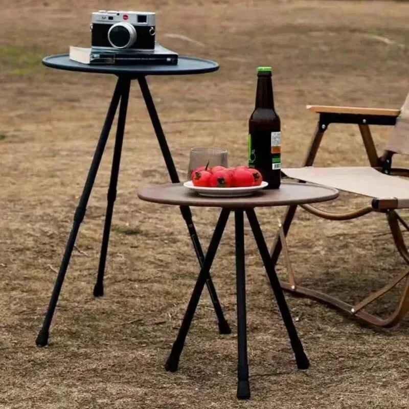 Mesa redonda pequeña para exteriores, para acampar, ocio, ultraligera, portátil, para picnic, jardín, mesa de centro, mesa de té y mesa de comedor.