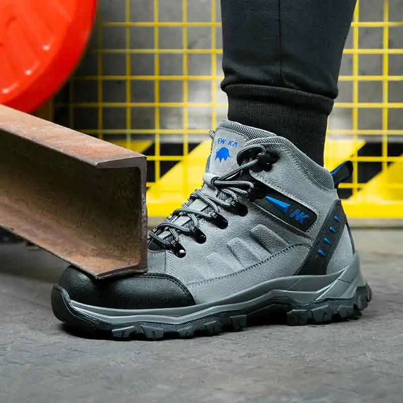 Los nuevos zapatos de protección laboral son anti-aplastamiento y anti-perforación, calzado cómodo y resistente para hombre, para otoño e invierno, ideal para la construcción.