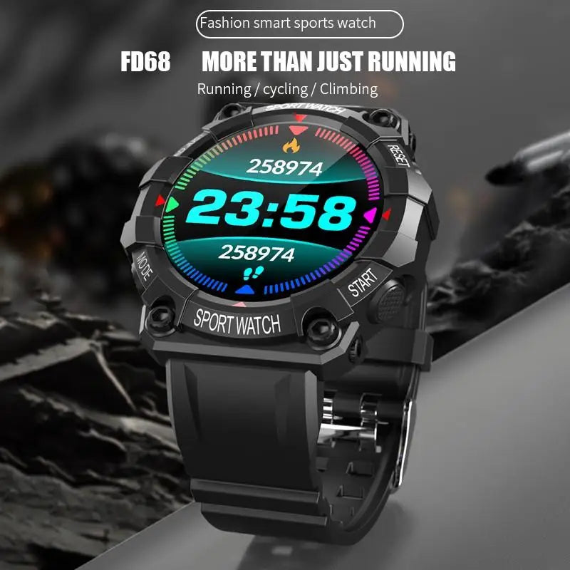 FD68 - Nuevos relojes inteligentes para hombre y mujer, con Bluetooth, táctil, pulsera de fitness, relojes deportivos conectados para iOS y Android