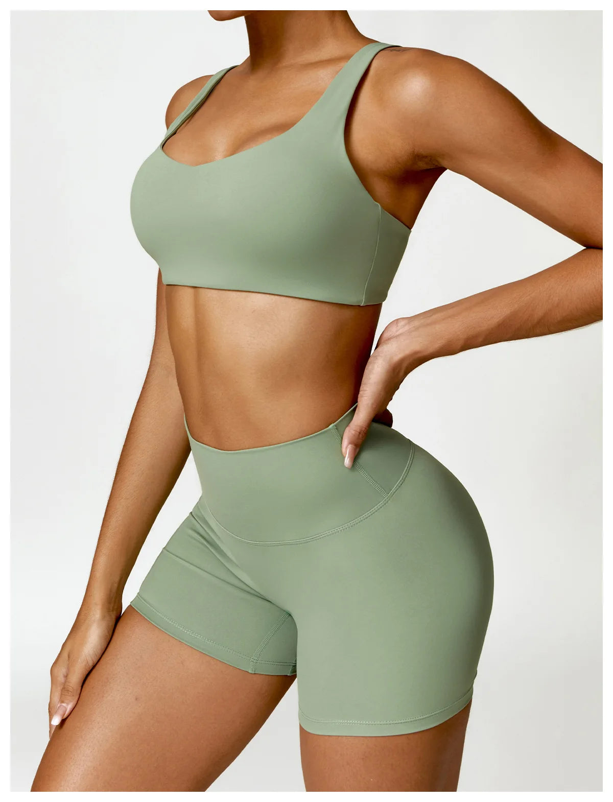 Conjunto de chándal de yoga para mujer, 2 piezas, ropa deportiva para entrenamiento, ropa deportiva, leggings de gimnasio, sujetador de fitness, top corto, trajes deportivos de manga larga