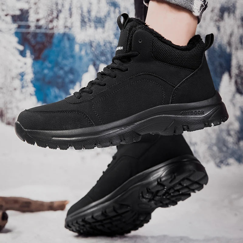 YRZL - Botas de senderismo de invierno para hombre, impermeables, antideslizantes, con aislamiento térmico, cálidas y cómodas, para exteriores, botas de nieve