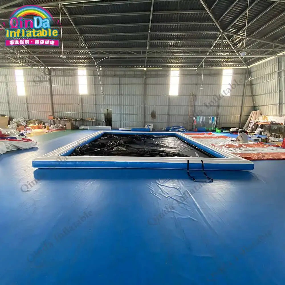 Piscina flotante inflable de alta calidad para el mar, gran piscina inflable para yates para juegos acuáticos.