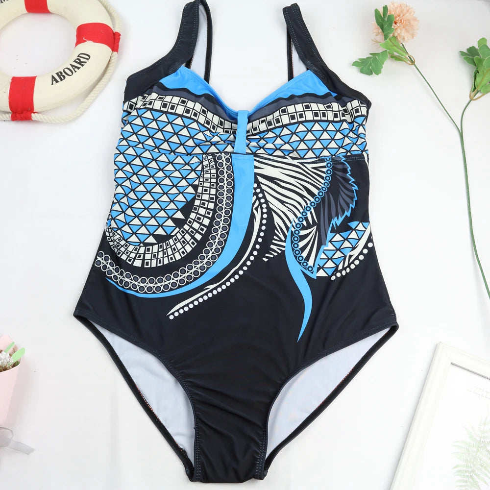 2024 One Piece Swimsuit Sexy Ruched Tummy Control Swimwear Women Vintage Solid Monokini Beachwear Female Bathing Suit Plus Size