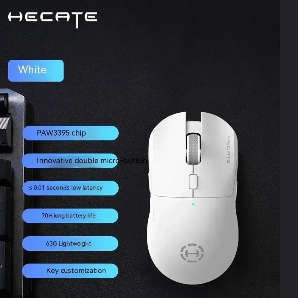 Ratón Edifier Hecate G3m/G4m Pro PAW3395, ergonómico, ligero, con 3 modos de uso, inalámbrico, Bluetooth, personalizado, accesorios para PC Gamer