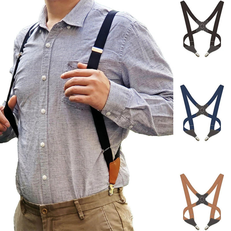 Nuevos tirantes ajustables para hombre, tirantes con clip en la espalda, cinturón elástico para pantalones y tirantes para hombre y mujer.