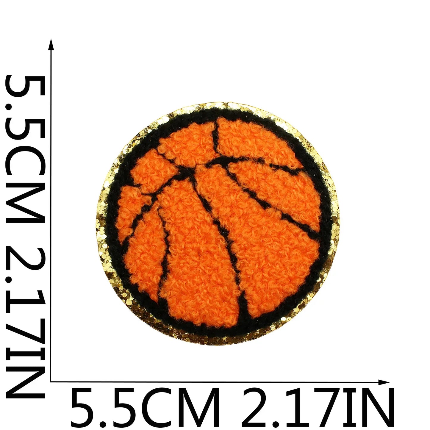 Emblema de baloncesto deportivo, accesorios de ropa, insignia, pegatina bordada, parches termoadhesivos