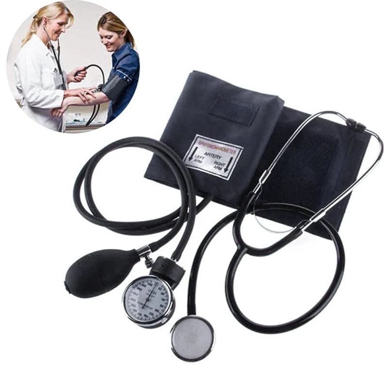 Monitor de presión arterial manual, esfigmomanómetro diastólico de doble cara, estetoscopio médico, esfigmomanómetro con brazalete para el hogar