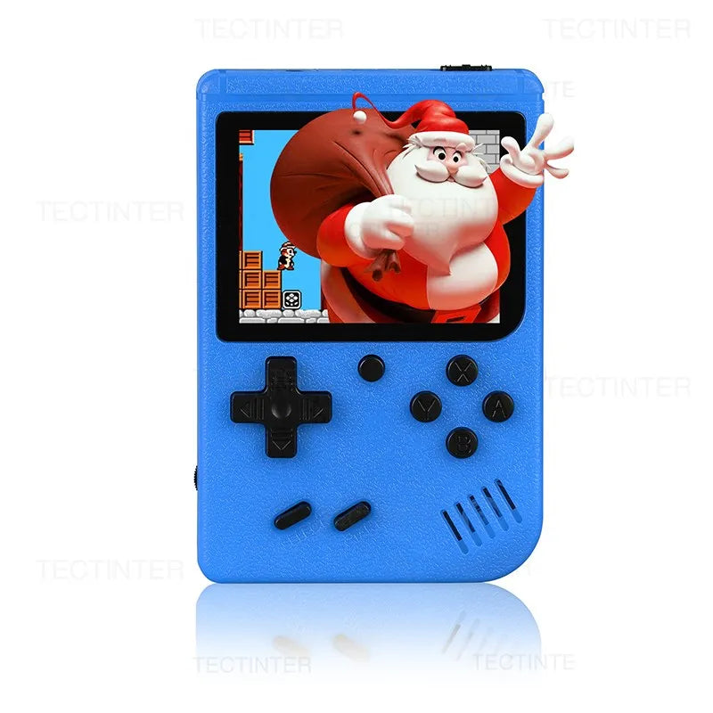 Consola de videojuegos portátil retro de 8 bits con pantalla LCD de 3,0 pulgadas y 500 juegos AV integrados, ideal como regalo para niños.