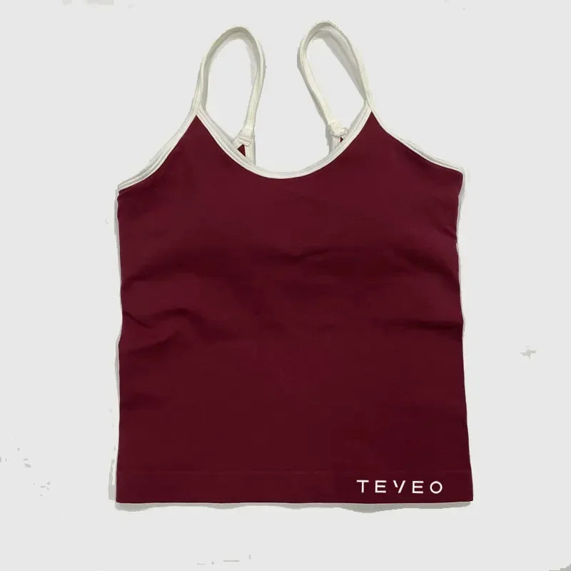TEVEO - Pantalones cortos deportivos de yoga para mujer, pantalones deportivos elásticos para fitness y ciclismo, conjunto de sujetador de yoga corto Ignite Sculpt Scrunch, leggings