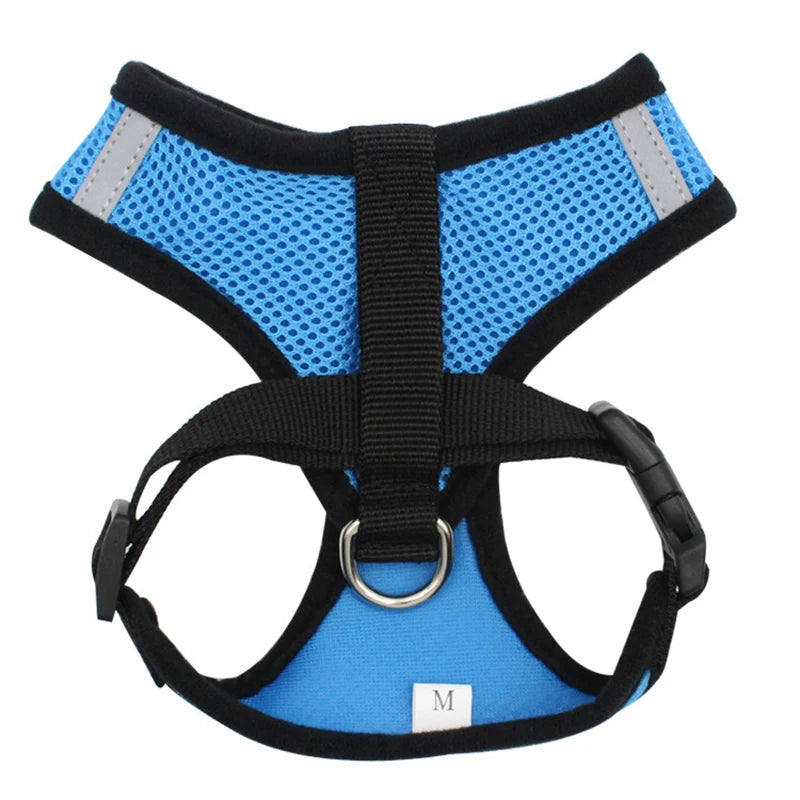 Arnés y correa de malla transpirable de nailon para perros y gatos, chaleco, arnés para perros pequeños, gatitos y gatos, accesorios para mascotas.
