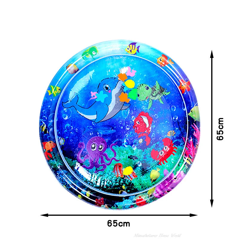 Tapete de juego sensorial acuático inflable y grueso para gatos y perros, tapete de juego para mascotas con temática de peces, mar y océano, juguete sensorial acuático.