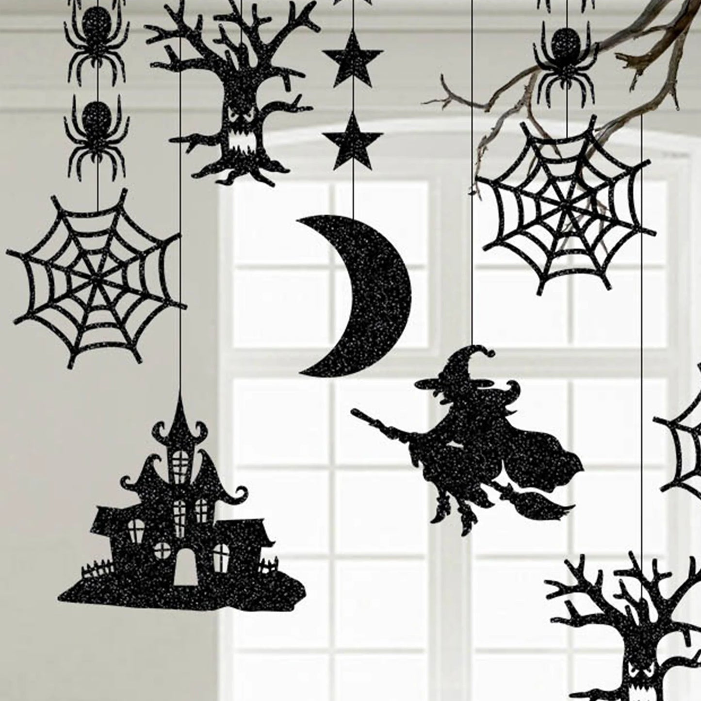 6 decoraciones colgantes de Halloween que añaden un ambiente festivo, decoración de techo, regalos de Halloween para fiestas en casa, decoración DIY.