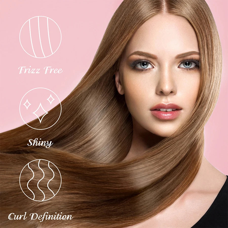 Acondicionador sin enjuague 3 en 1, crema para peinar, elasticidad de rizos, controla el frizz, da brillo al cabello, suaviza, mejora la definición y es ideal para todo tipo de cabello.