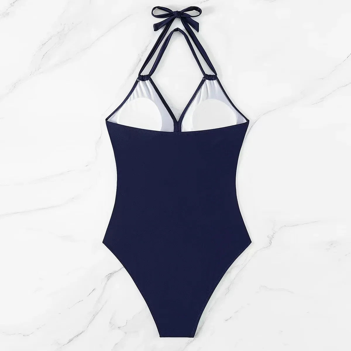 2024 Women One Pieces Solid Swimsuits Sexy Swimwear Bathing Suits Rib Mesh V-neck Swimsuit Bathing Suit Beach Pool Bather