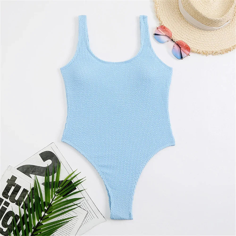 Sexy Solid Swimwear Female One Piece Swimsuit Closed Push Up Women's Swimming Bathing Suits Bodysuit Beach Pool Bather 2025