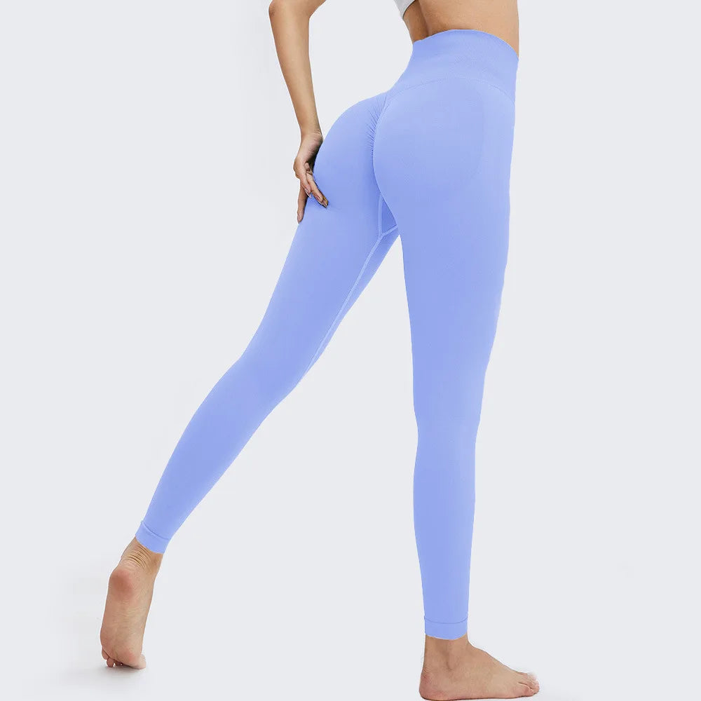 Women Yoga Leggings Hips Lifting Gym Leggings Seamless Sport Pants High Waist Fitness Leggings Bubble Butt Workout Running Pants