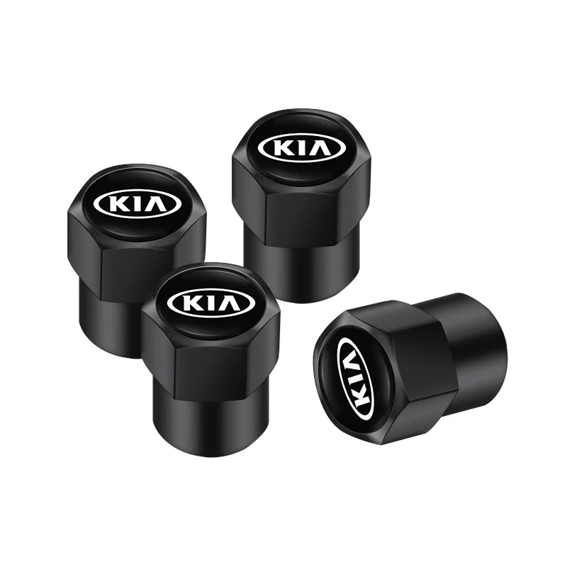 4 tapones para válvulas de neumáticos de coche con logotipo, accesorios para KIA EV6 Stinger RIO Sorento Picanto Ceed Borrego Syros K4 K5