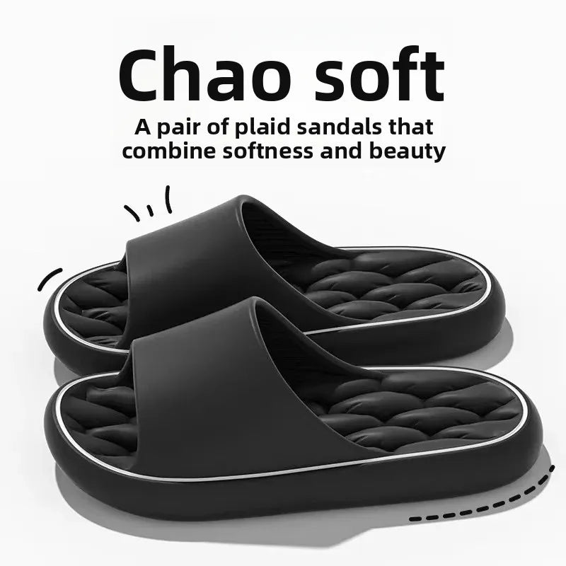 Zapatillas de casa sin cordones para mujer, suela plana, para baño, suela suave, para verano, para parejas, zapatos de hombre modernos, material de PVC, calzado cómodo.