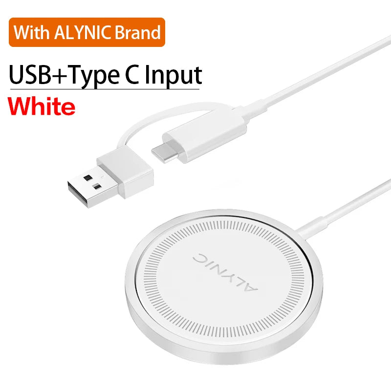Cargador inalámbrico magnético de 30 W, base de carga rápida para iPhone 15, 14, 13, 12 Pro Max, Airpods PD, USB A, estación de carga para teléfono