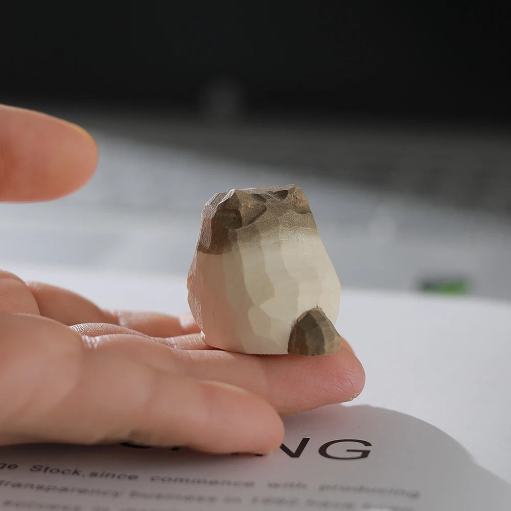 Adornos de madera tallados a mano, lindas estatuas de animales, favoritas de los amantes, decoración del hogar tallada a mano, adecuadas para