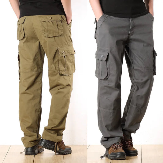 2025 Tactical Cargo Pants Men Cotton Overalls Outdoor Work Trousers Big Size Hombre Clothing Camo Hiking Pants Multiple pockets