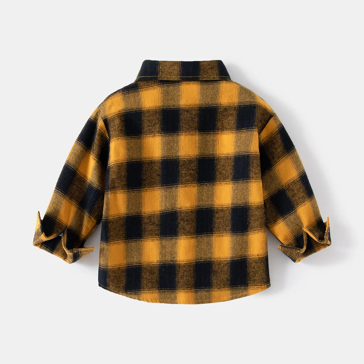 Ropa para niños nueva 2025, camisas para niños con cuello, ropa de algodón de manga larga para bebés, blusa informal a cuadros para niños de 2 a 7 años