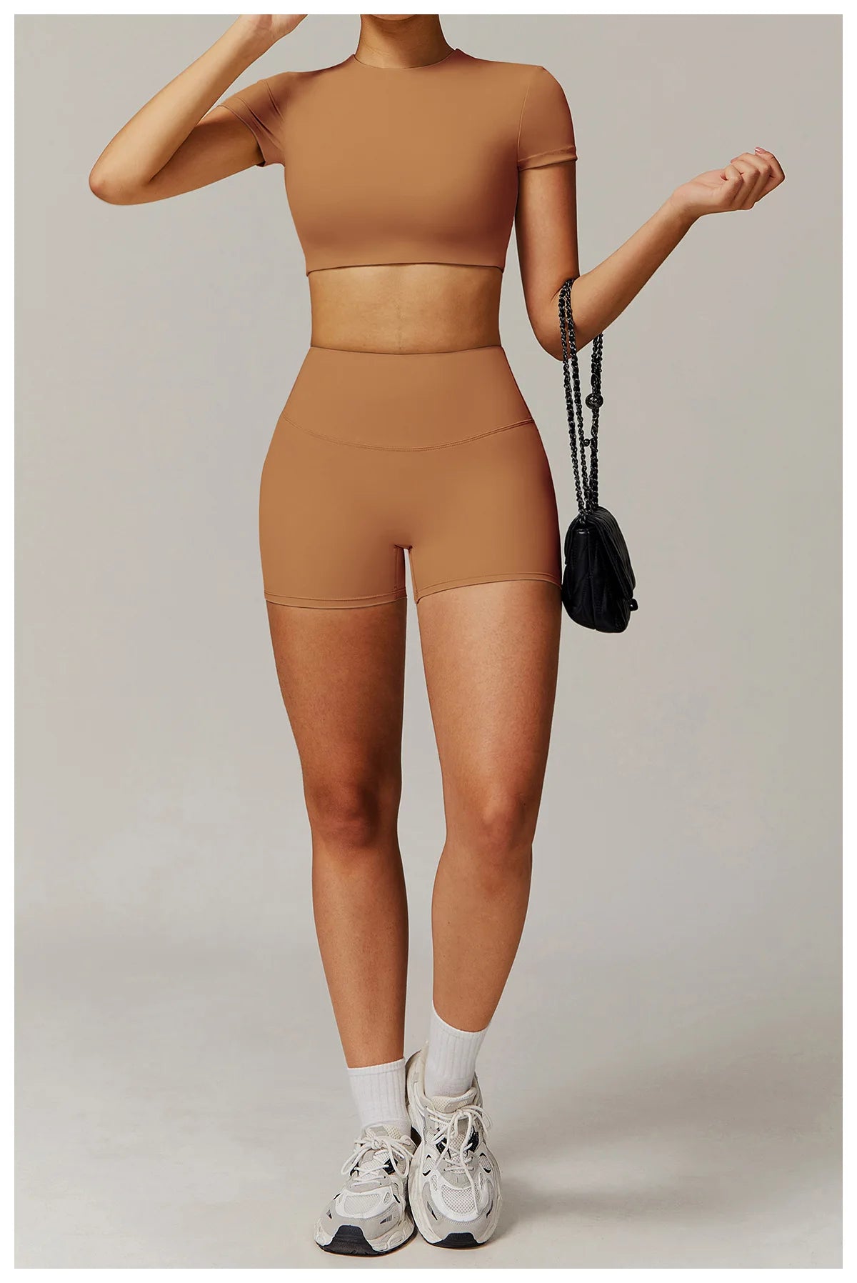 Women's Tracksuit 2PCS Yoga Sets Sportswear Workout Fitness Long Sleeved Sports Bra High Waist Leggings Gym Clothing Sports Suit