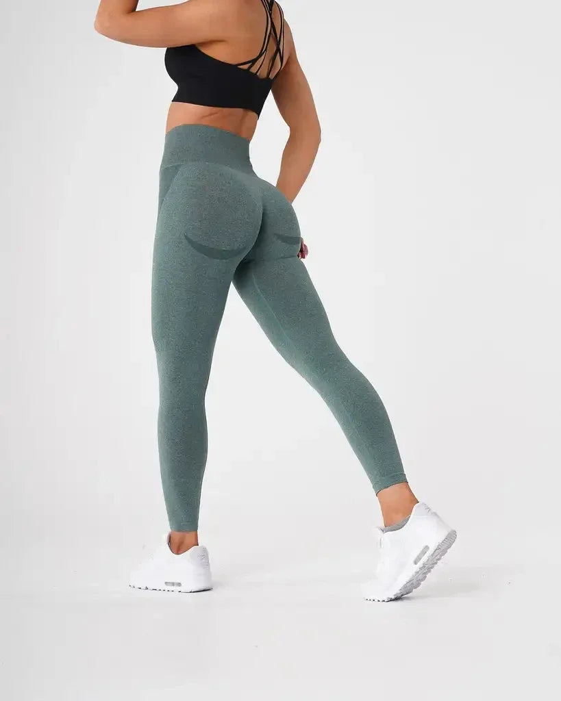 Nuevas mallas deportivas sin costuras con estampado moteado de contorno para mujer, suaves, para entrenamiento, fitness, yoga, cintura alta, ropa de gimnasio.